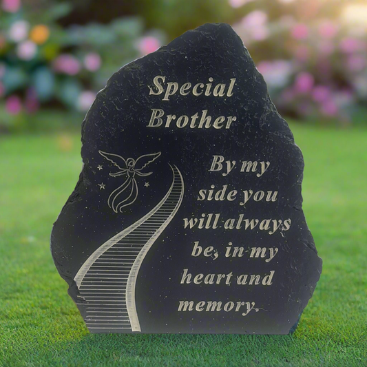 Special Brother - Stairway To Heaven Memorial Plaque - Perfect For Gravesides and Gardens