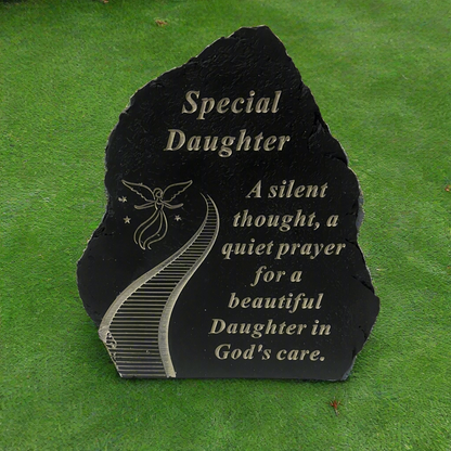 Daughter - Stairway To Heaven Memorial Plaque - Perfect For Gravesides and Gardens