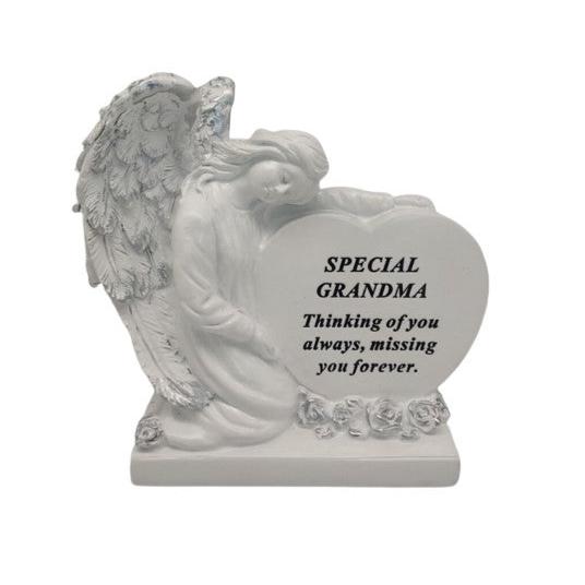 Special Grandma - Angel Heart Memorial - Perfect For Gravesides & Gardens