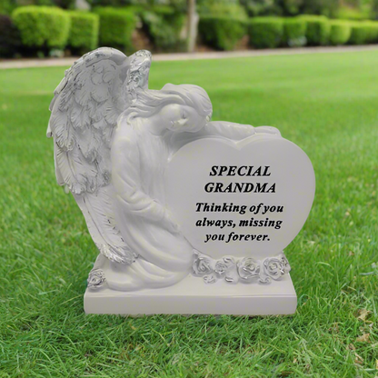 Special Grandma - Angel Heart Memorial - Perfect For Gravesides & Gardens