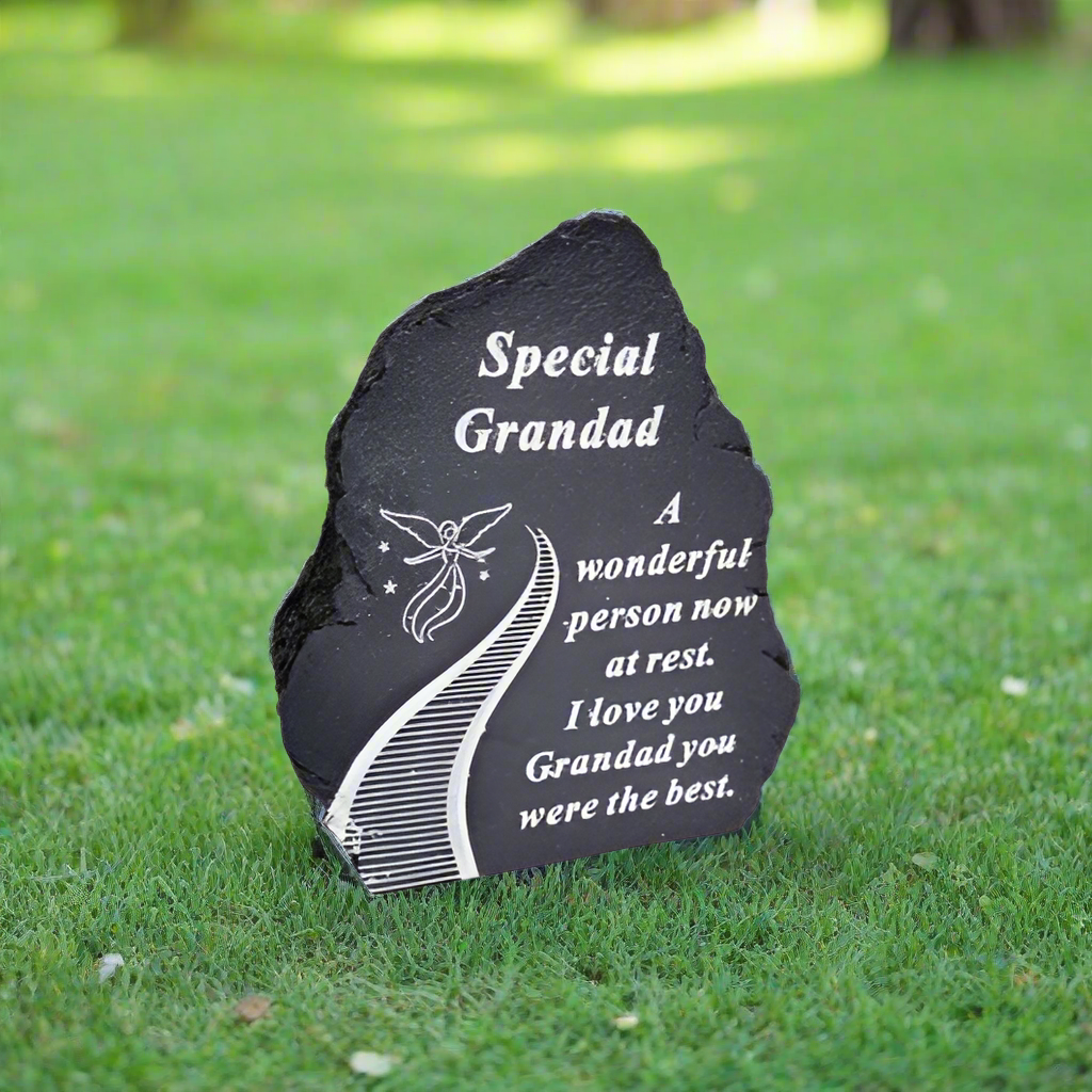 Grandad - Stairway To Heaven Memorial Plaque - Perfect For Gravesides and Gardens