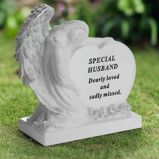 Special Husband - Angel Heart Memorial - Perfect For Gravesides & Gardens